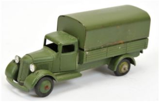 Dinky Toys Military 25B Covered Wagon (south African)  - Green including rigid hubs and metal til...