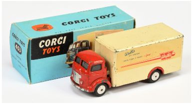 Corgi Toys 453 Commer Refrigerator Van "Walls Ice Cream" - RARE Red cab and chassis, (possible co...