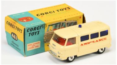 Corgi Toys 463 Commer "Ambulance"  - Deep Cream Body, dark blue rear windows and roof light, red ...