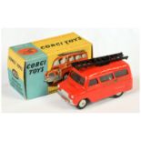 Corgi Toys  423 Bedford Utilecon Fire Tender "Fire Dept" - Red body, silver trim, black roof clip...