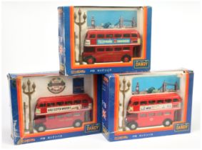 Tomica Dandy (1/43rd) F19 London Routemaster Buses Group Of 3 To Include (1) "HAIG Scotch whisky"...