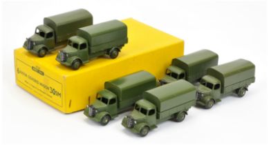 Dinky Toys Military Trade pack 30S Austin Covered Wagon - Containing 6 X examples finished in gre...