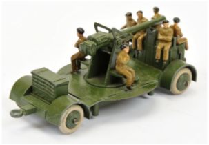 Dinky Toys Military 161B Mobile Anti-aircraft Gun  - Green including smooth hubs with white tread...