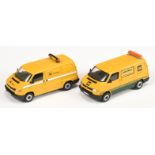 HartSmith Transport Of Delight pair (1) VW Van AA Service - 1:48th scale, yellow,roof bar mount l...