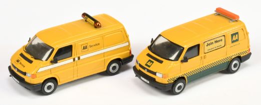 HartSmith Transport Of Delight pair (1) VW Van AA Service - 1:48th scale, yellow,roof bar mount l...