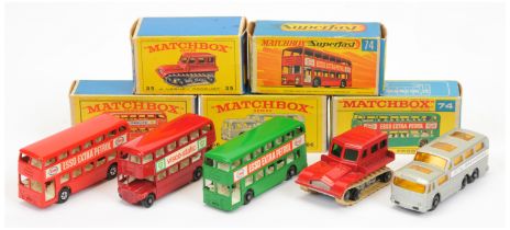 Matchbox Regular Wheels Group of Late 1960's Issue Models