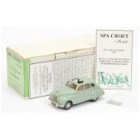 Spa Croft Models SPC3 Austin A70 Hampshire 1950 - pale grey blue, dark tan interior (roof panel i...