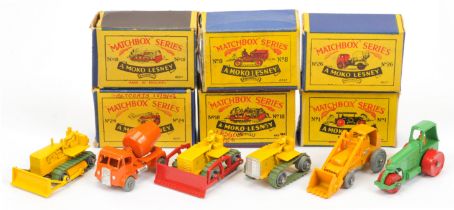 Matchbox Regular Wheels Group of Construction Vehicles