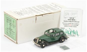 Spa Croft Models SPC9 Austin Goodwood 14HP - dark  green with black chassis (roof panel in bag) w...