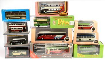 A mixed group of bus models to include Northcord Model Company UKbus 6511 Alexander Dennis - E400...