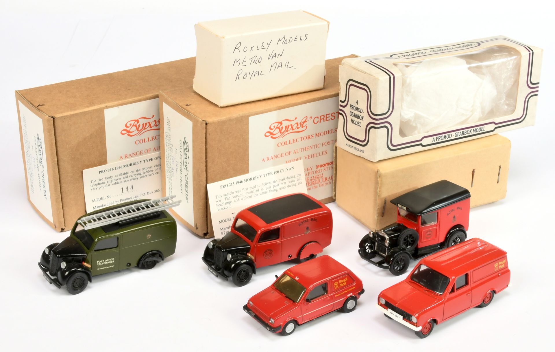 Promod Models white metal/resin group (1)PRO216 1946 Morris Van - Post Office Telephones (2) PRO2...