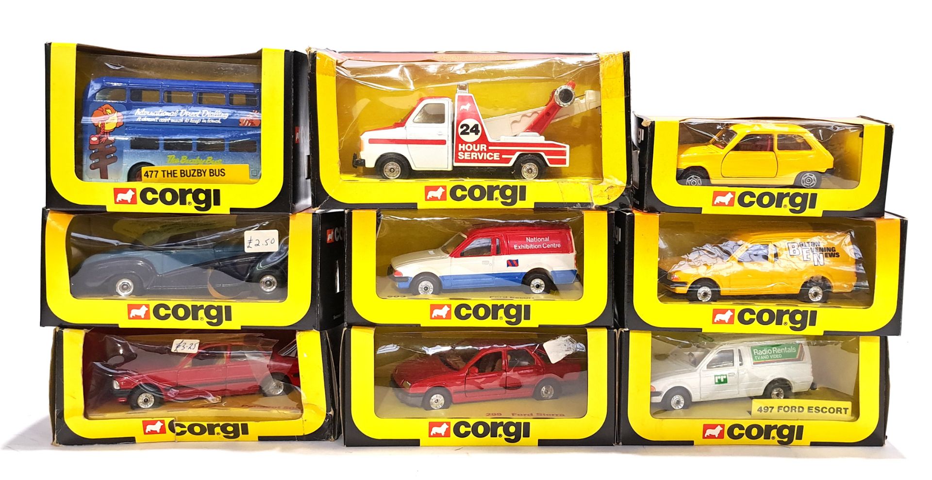 Corgi, a boxed mixed group of vehicles