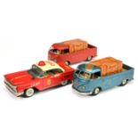 Japanese Tinplate Car Trio