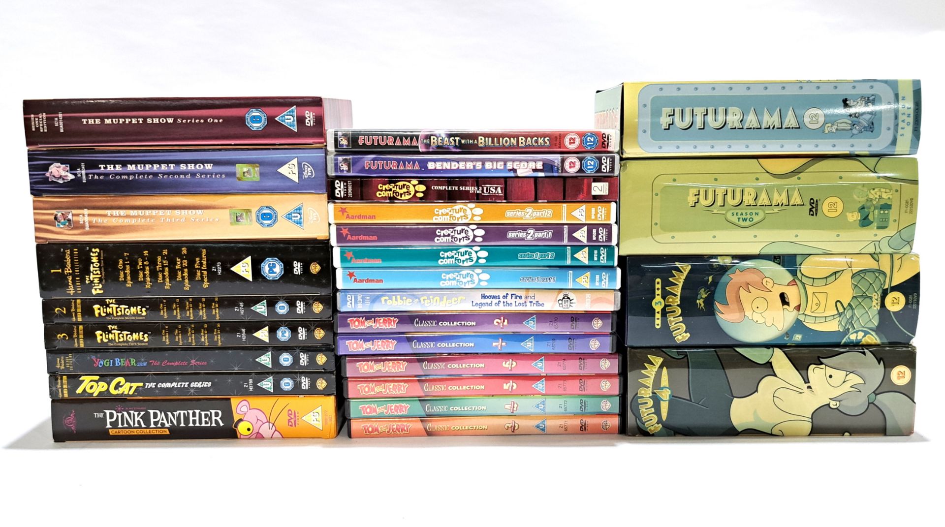 Quantity of mostly animated DVD Boxsets and DVDs