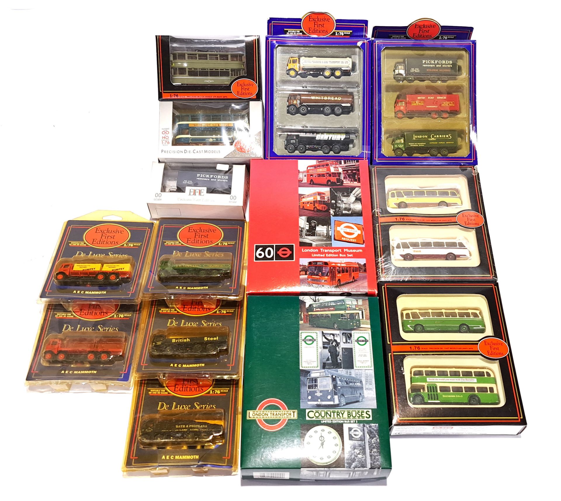 EFE, a boxed 1:76 scale mixed bus, tram & commercial group