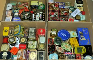 Large quantity of tea and coffee tins