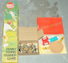 A group of Vintage games and plastic figures