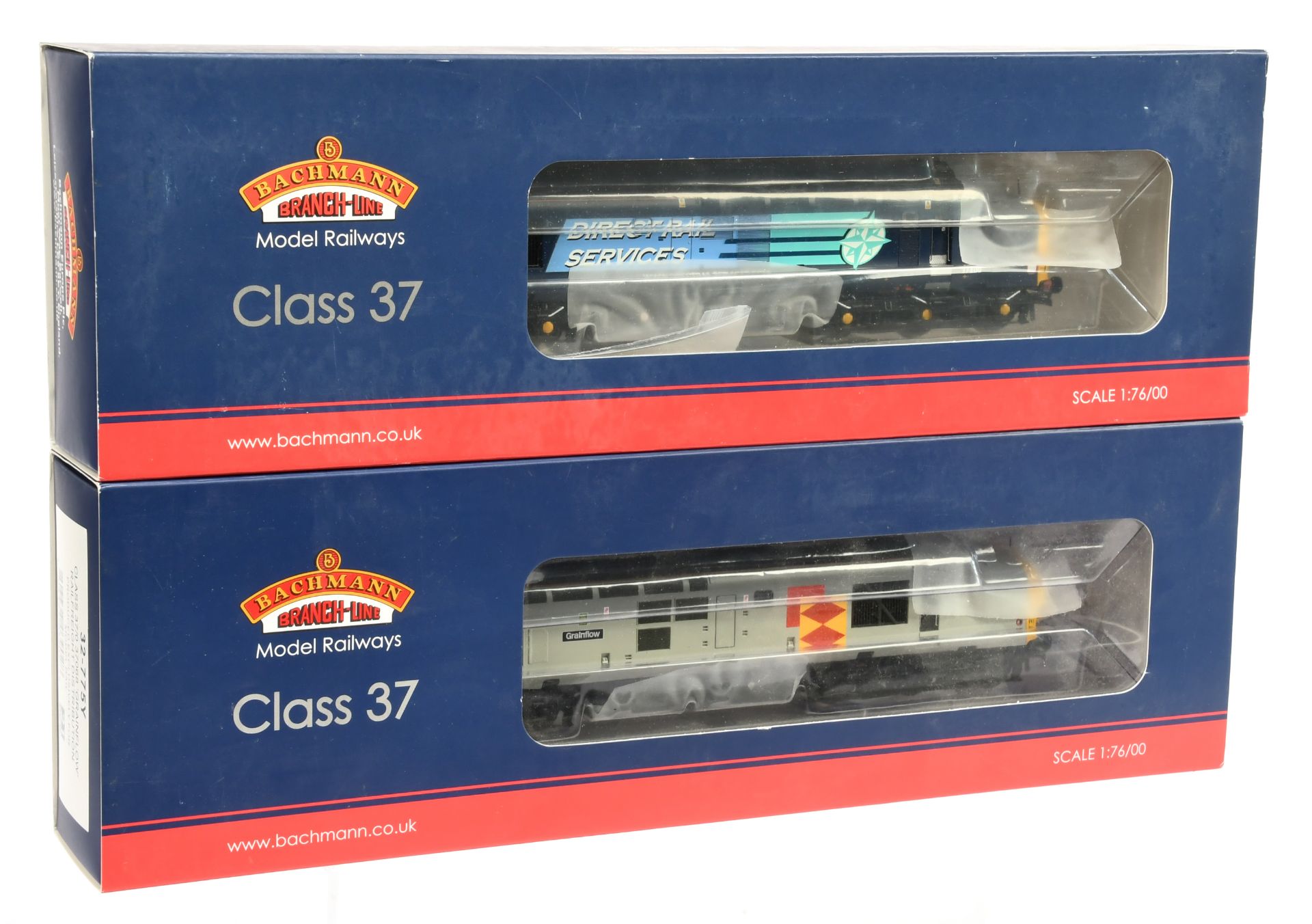 Bachmann 00 Gauge pair of class 37 Diesel Locomotives 