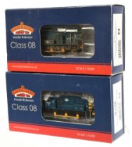 Bachmann 00 Gauge pair of class 08 BR Diesel shunter Locomotives