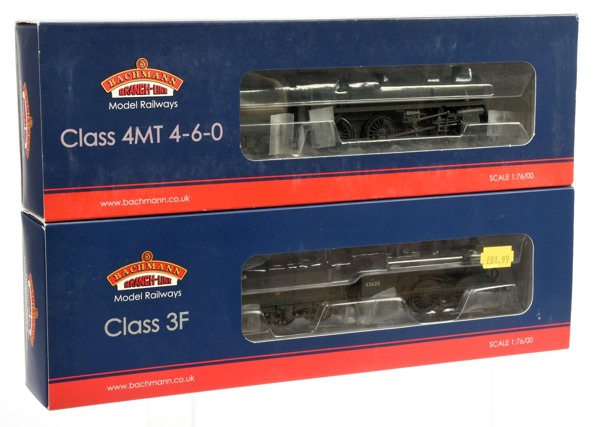 Bachmann 00 Gauge pair of BR weathered steam outline Locomotives 