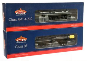 Bachmann 00 Gauge pair of BR weathered steam outline Locomotives