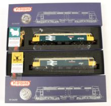 ViTrains 00 Gauge pair of Large Logo Class 47 Blue Diesel Locomotives