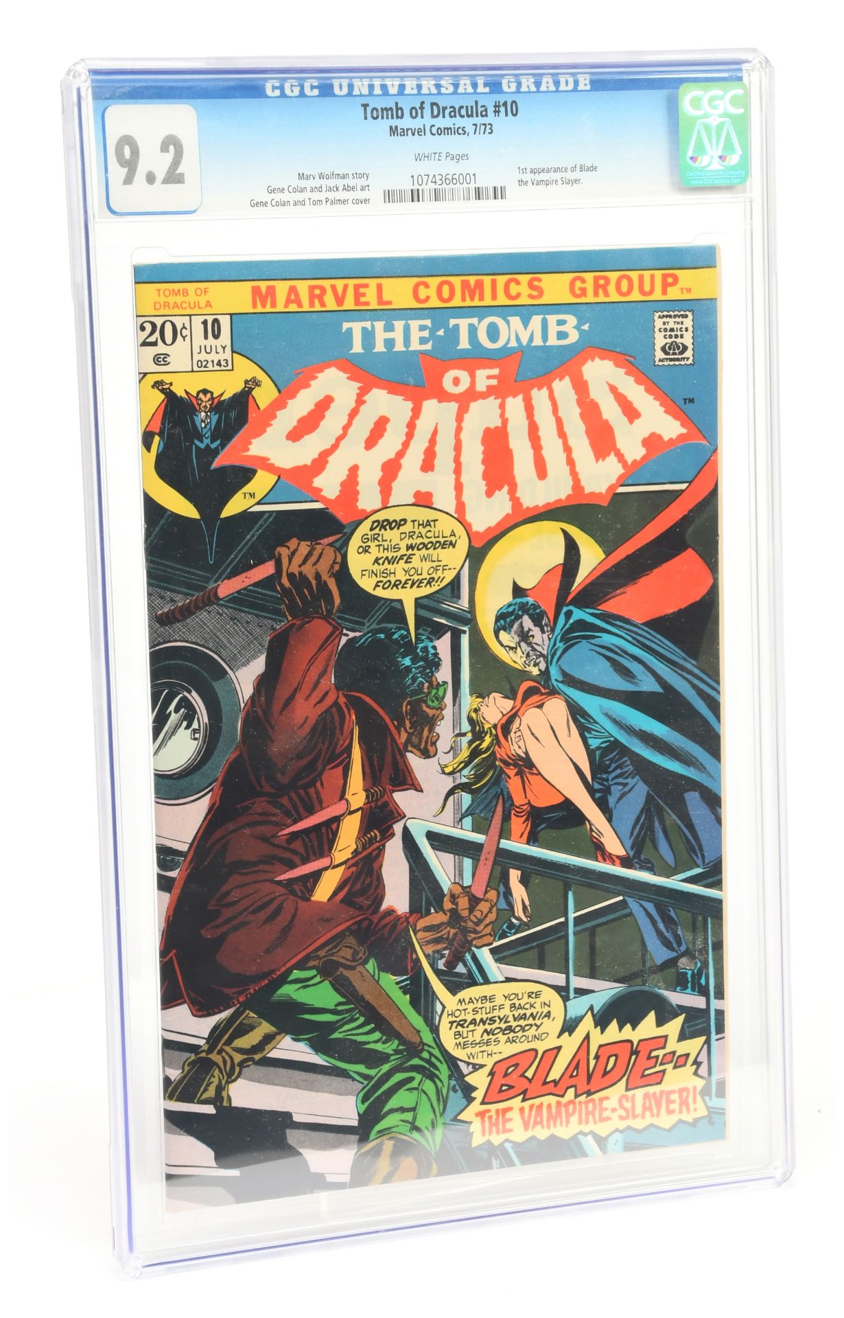 Marvel Comics Tomb of Dracula #10 CGC Universal Grade 9.2 1st Appearance of Blade the Vampire Slayer