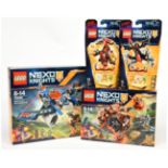 Lego Nexo Knights sets x4 Includes Aaron Fox's Aero-Striker V2 70320, Mosltor's Lava Smasher 7031...