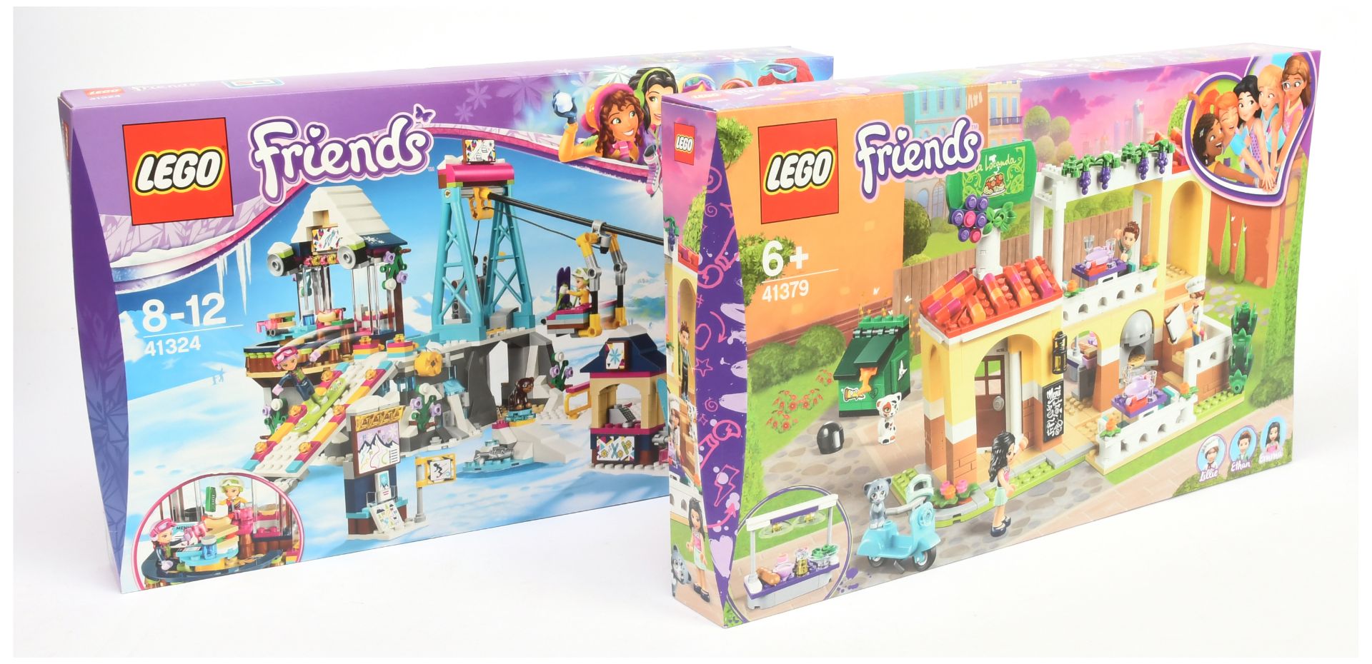 Lego Friends sets x2 Includes Snow Resort Ski Lift 41324, Heartlake City Restaurant 41379. Unopen...