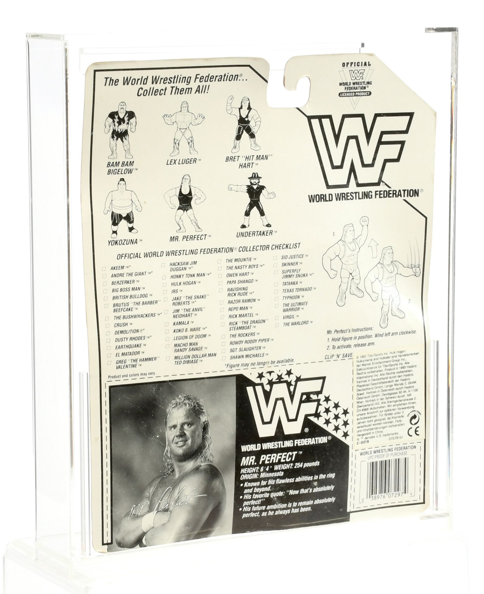 Hasbro WWF vintage 1993 Mr Perfect Wrestling figure - Image 2 of 2