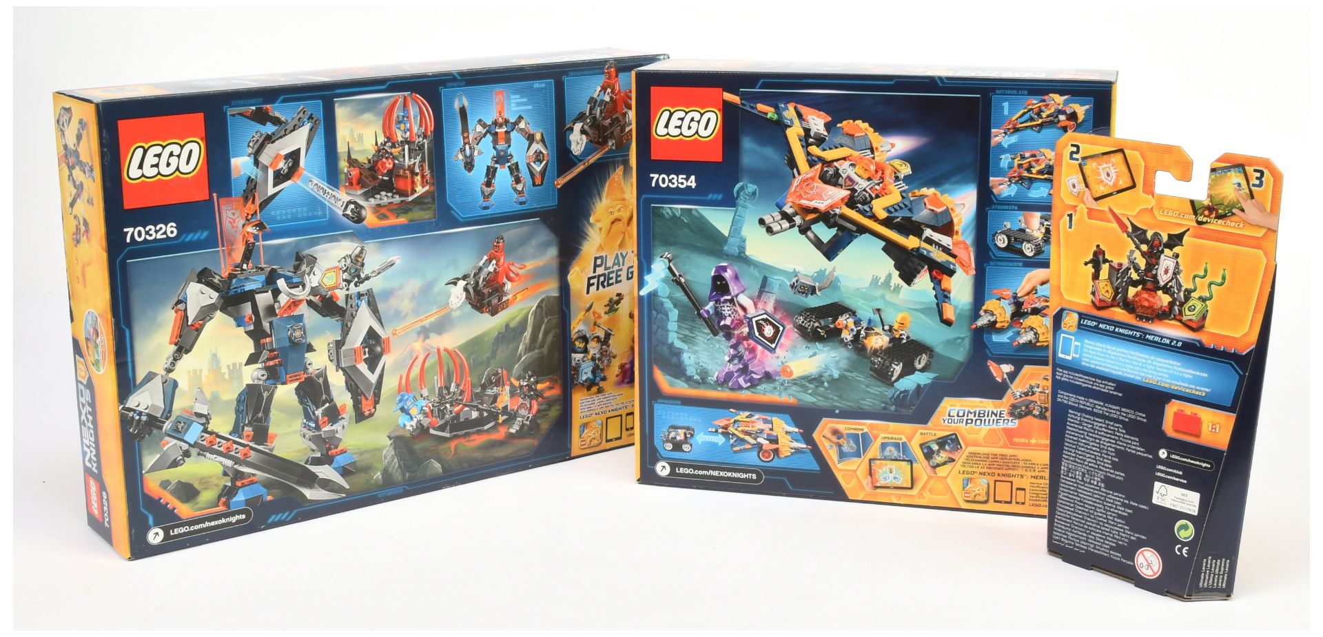 Lego Nexo Knights sets x3 Includes The Black Knight Mech 70326, Axl's Rumble Maker 70354, Lavaria... - Image 2 of 2