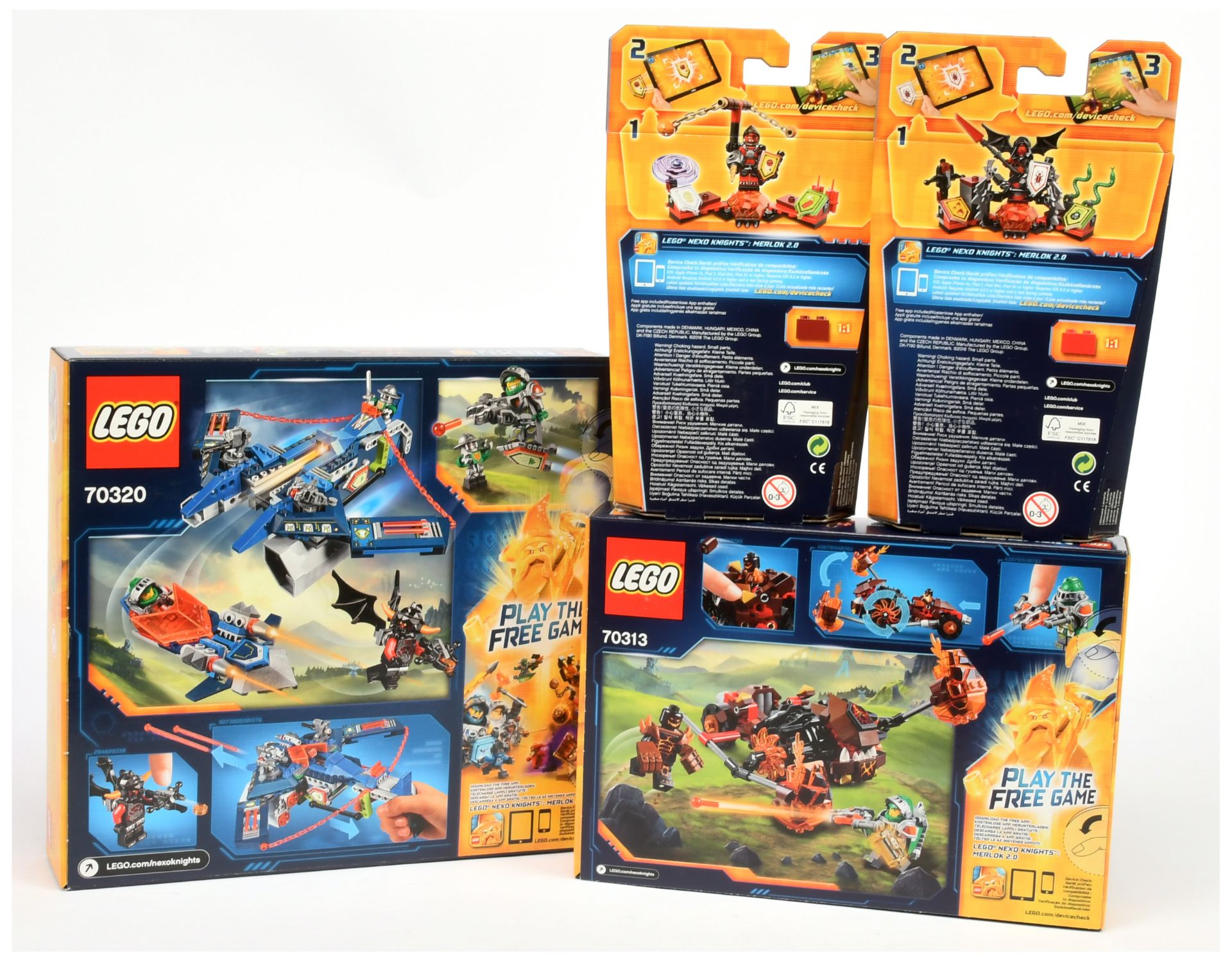 Lego Nexo Knights sets x4 Includes Aaron Fox's Aero-Striker V2 70320, Mosltor's Lava Smasher 7031... - Image 2 of 2