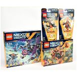 Lego Nexo Knights x4 Includes The Heligoyle 70353, Moltor's Lava Smasher 70313, Lavaria 70335, Be...