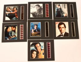 James Bond 007 related Film Cell displays x 7