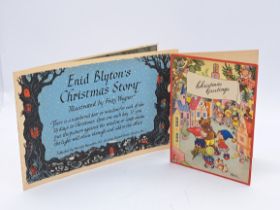 Enid Blyton signed Christmas card plus 1953 advent calendar