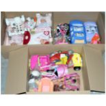 Assortment of Barbie items, Gotz dolls and related items