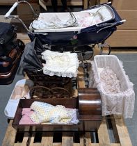 Collection of doll's prams/furniture