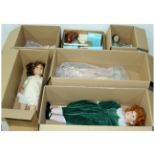 Collection of large bisque dolls