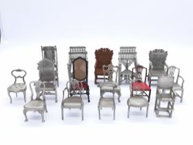 Marks Models pewter and metal period chairs