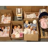 Collection of vintage baby vinyl dolls 