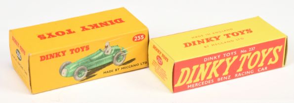 Dinky Toys Empty Boxes To Include (1) 235 HWM Racing Car - Yellow and red carded picture box is i...