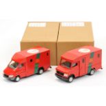 Promod Resin/White Metal Mercedes Van A Pair (1) "Post Office" Armoured Type 4 Red and (2) "Post ...