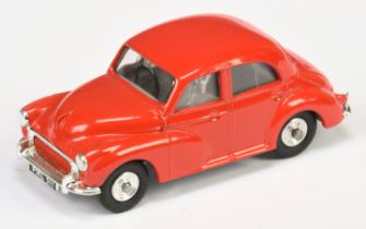 Triang Spot On 289 Moriis Minor 1000 saloon - Red body, Grey interior with black steering wheel, ...