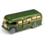 Wells Brimtoy Single Decker Bus "Greenline" - Tinplate Clockwork issue finished in Green, grey wh...