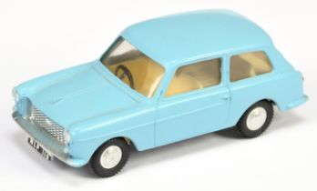 Triang Spot On 154 Austin A40 saloon - Light blue, cream with black steering wheel, silver trim a...