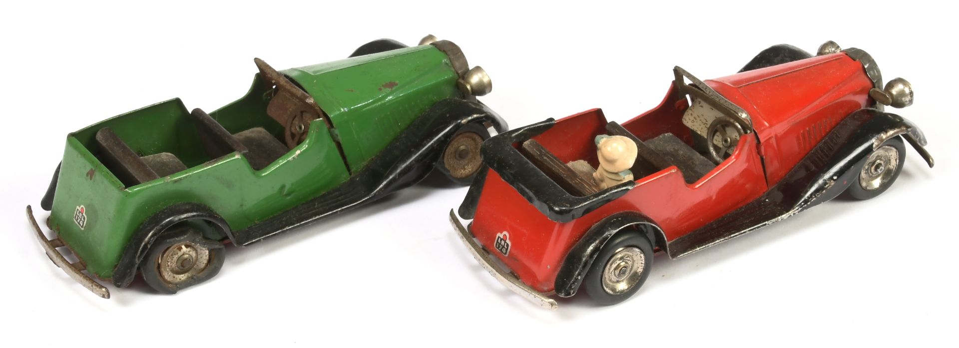 Triang Minic Clockwork A Pair To Include - 17M Tourer - Green & Black and (2) Another but Red & B... - Image 2 of 2