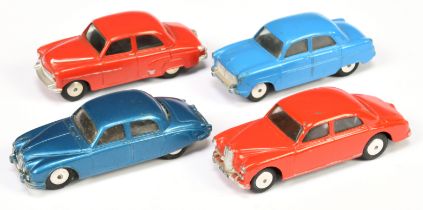 Corgi Toys Group of 4 To Include (1) Vauxhall Velox - Red Body with Mechanical Motor, (2) Jaguar ...