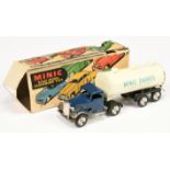 Triang Minic Clockwork 71M "Minic Dairies" Articulated Truck and Tanker Trailer - Blue cab with W...