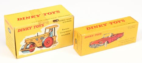 French Dinky Toys Empty Boxes To Include (1) 555 Ford Thunderbird Cabriolet and (2) 830 Rouleau C...