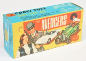 Corgi Toys GS40 "The Avengers" Empty Blue and yellow carded picture box , Outer Box ONLY